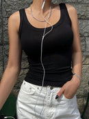 Camiseta Regata Feminina Básica de Malha de Verão