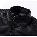 Jaqueta de Couro Masculina Slim Resistente