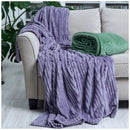 Manta Aveludada Canelada para Cama de Casal