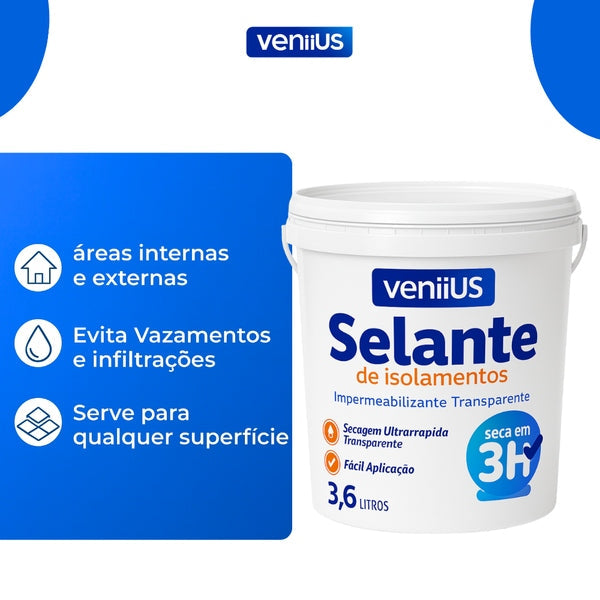 Selante Impermeável como Proteção Total contra Infiltrações e Vazamentos Veniius | 18 Litros