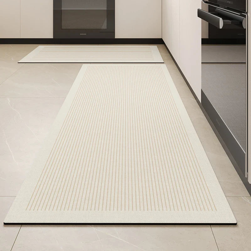 Tapete de Cozinha Absorvente Antiderrapante Listrado | StripeDry