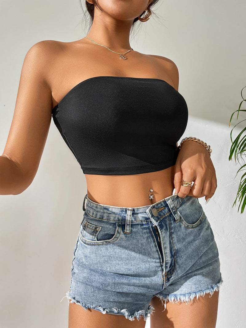Top Feminino Tomara que Caia de Seda Gelo